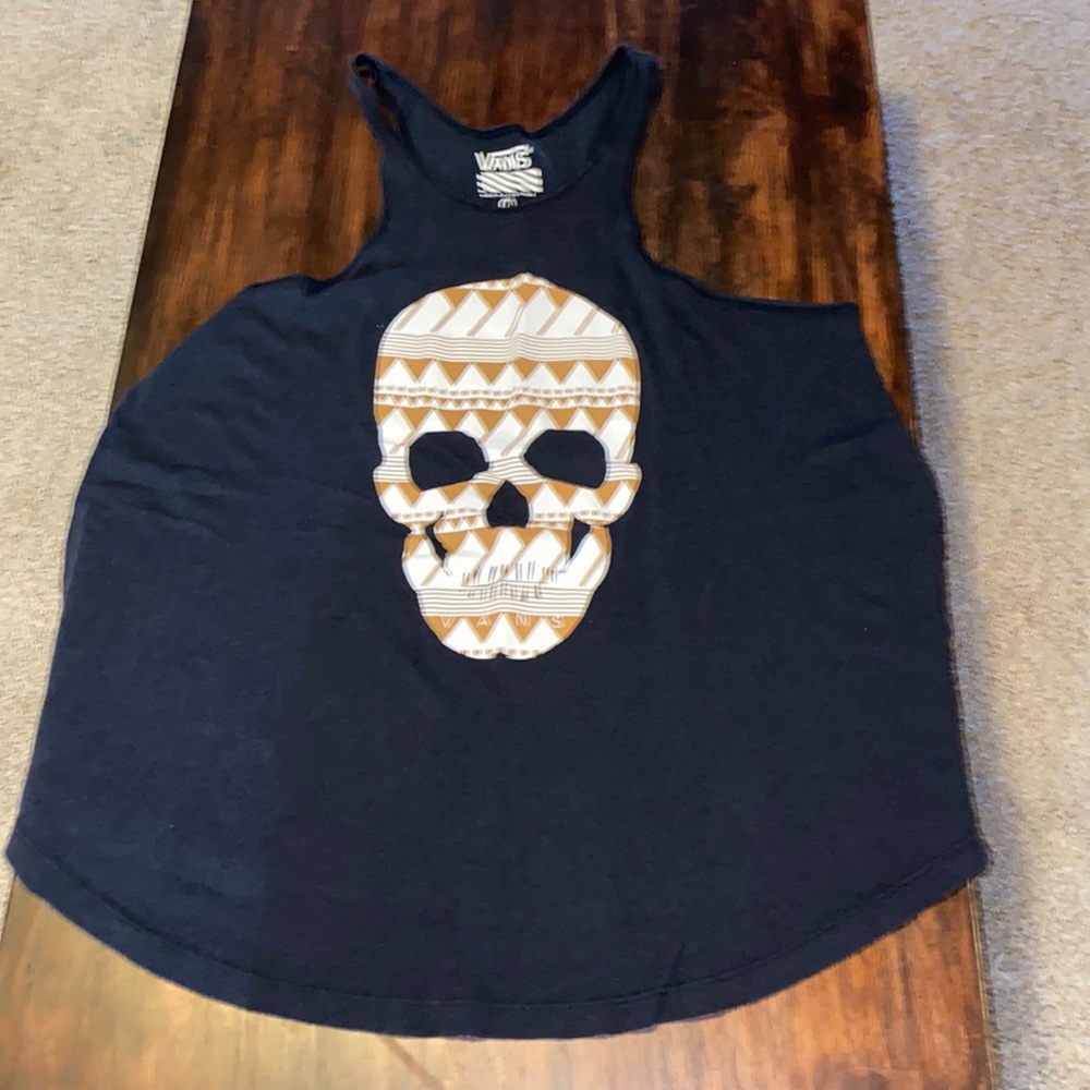 Vans Skull Racer Back Tee. EXCELLENT CONDITION.